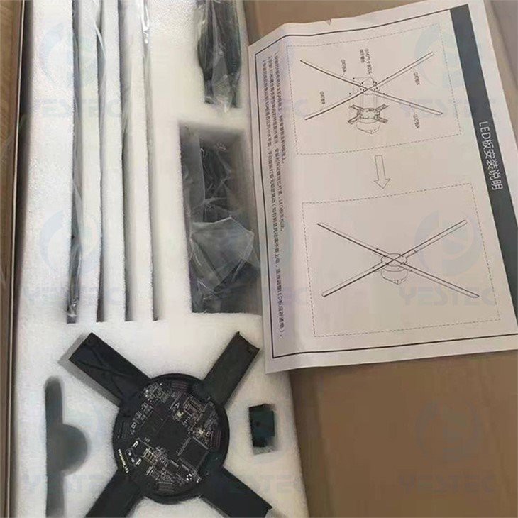 3D hologram led fan